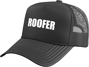 Roofer Trucker Hat with Adjustable Mesh Back