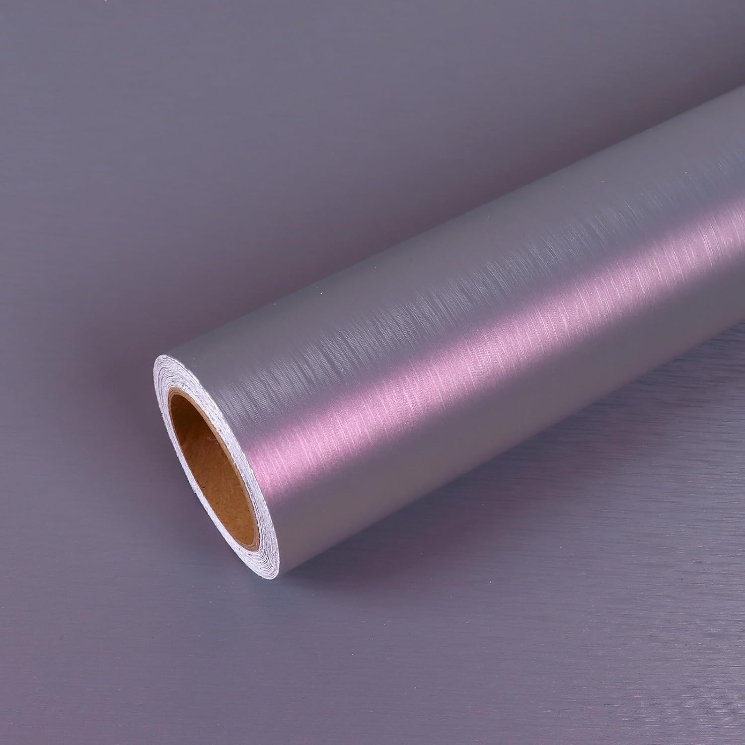 VEELIKE Lustre Purple Stainless Steel Contact Paper for Appliances Fridge Dishwasher Countertop Peel and Stick 15.7''x118'' Removable Brushed Refrigerator Vinyl Wrap for Kitchen Appliances Backsplash