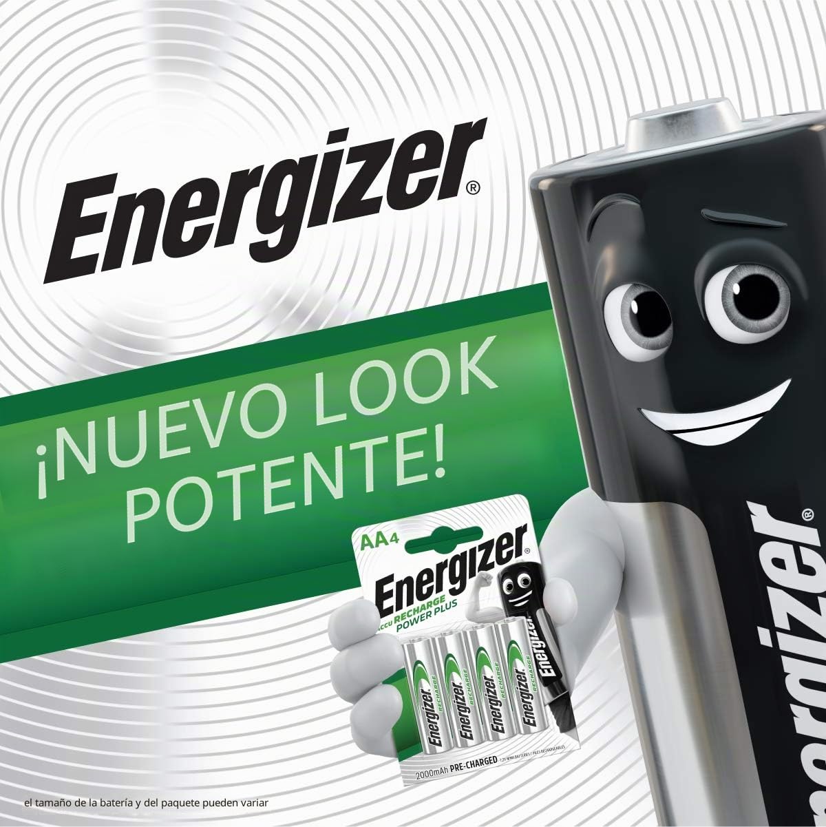 Energizer Pilas Recargables AA, Recharge Power Plus, Paquete de 16 2000 mAh