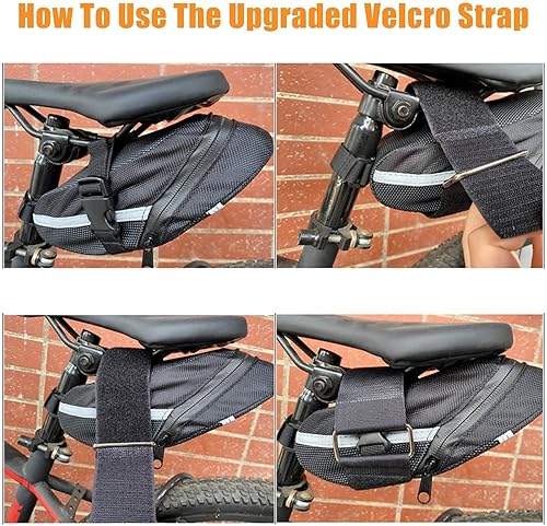 Miniatura 7 de Bomba de neumáticos de bicicleta, kits de herramientas de reparación de bicicletas, bolsa de sillín, parches, herramienta multifunción 11 en 1,