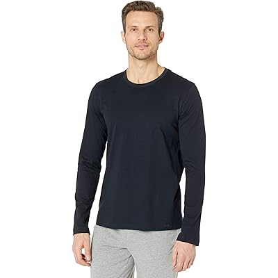 Мужская рубашка Hanro Living Long Sleeve Crew Neck Shirt black