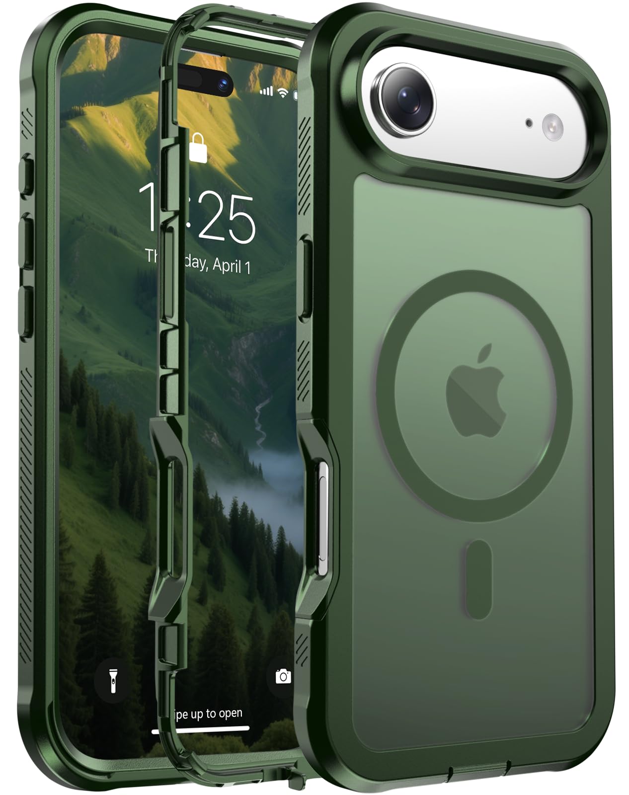 jaroco Magnetic for iPhone Air Case Heavy Duty Protection Army Green