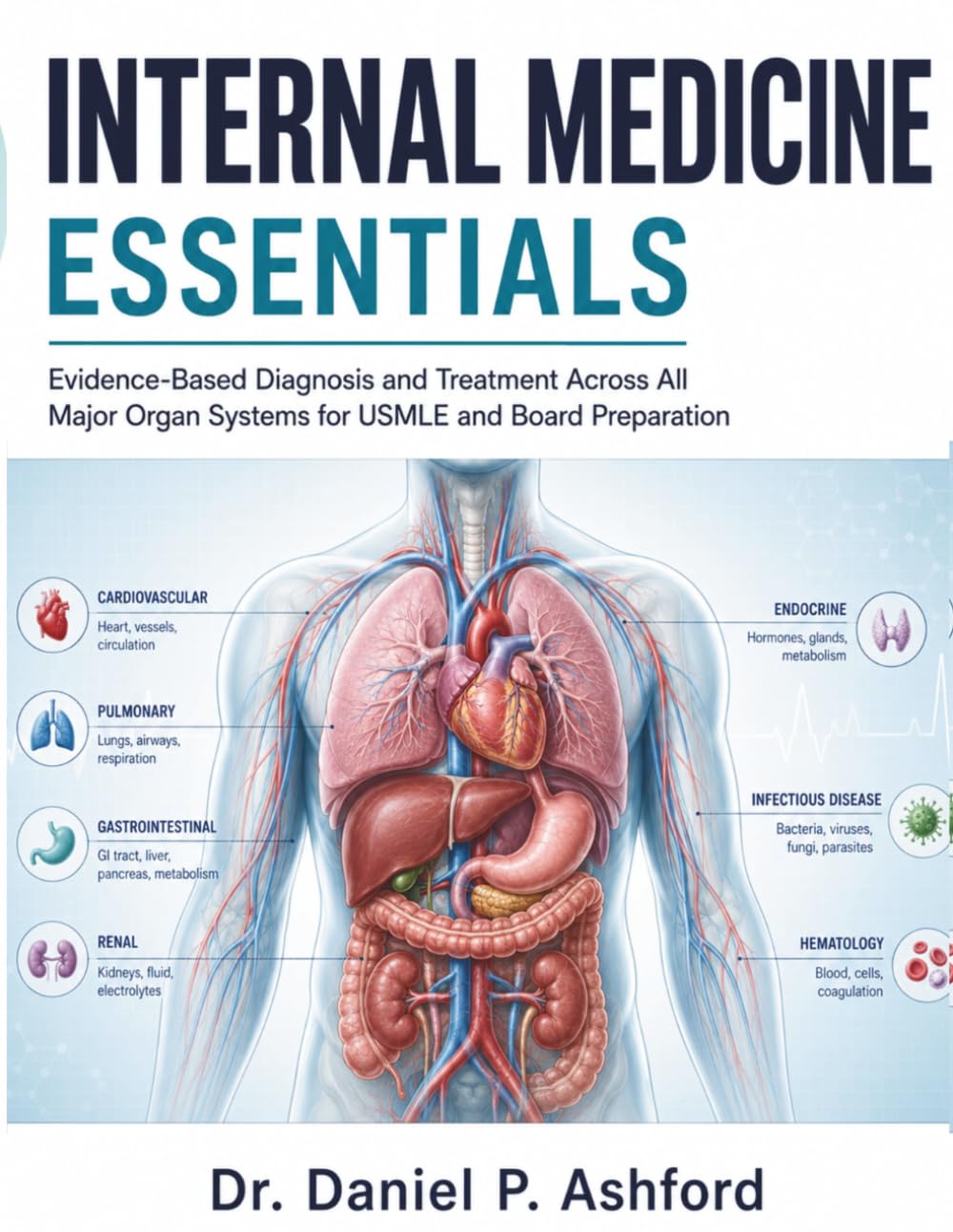 Internal Medicine Essentials: Evidence-Based Diagnosis and Treatment Across All Major Organ Systems for USMLE and Board Preparation