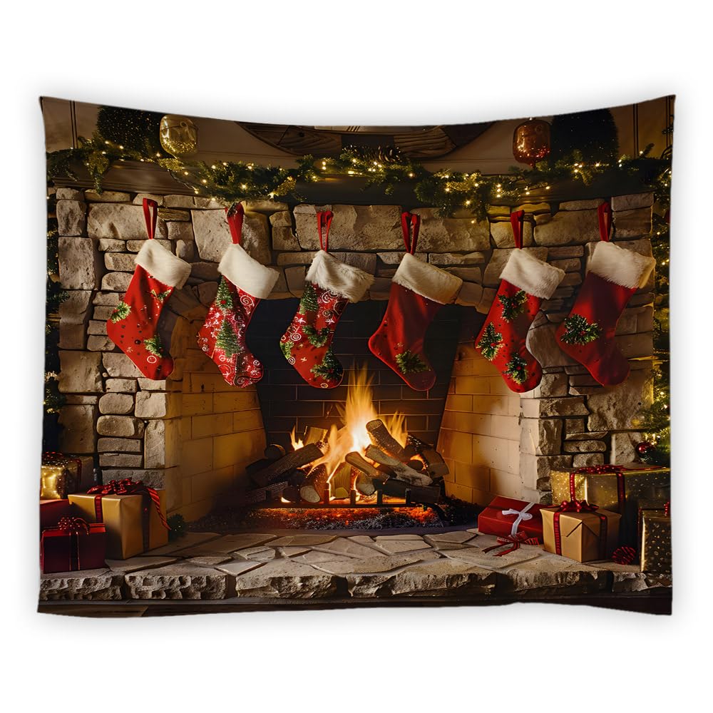 Amazon.com: BNYARH Christmas Fireplace Tapestry Xmas Stockings