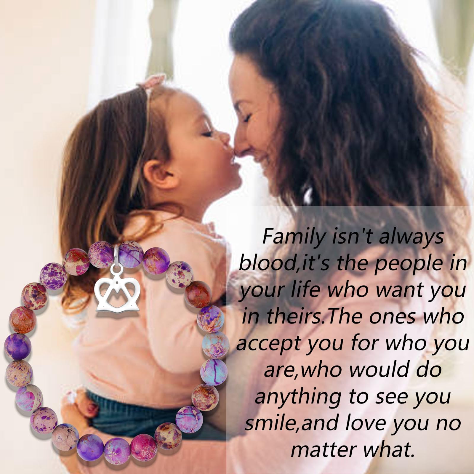 Fullrainbow Adoption Symbol Charm Bracelet - Adoption Day Gifts, Party Decorations, Thank You Gift