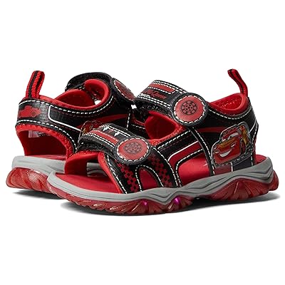 Josmo Cars Lighted Sandal (Toddler/Little Kid) Boys Shoes Black/Red
