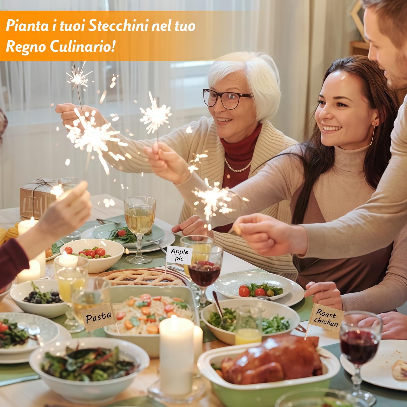 200 Bandierine in Carta Kraft Vuote per Stuzzicadenti, Etichette Decorativi Personalizzabili per Identificare Cocktail, Cupcake e Dessert con Stile, Ideale per Feste, Eventi e Buffet