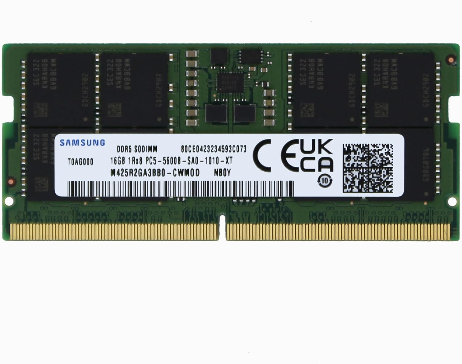 Sam Original 16GB (1x16GB) DDR5 5600MHz PC5-44800 SODIMM 1Rx8 CL46 1.1v M425R2GA3BB0-CWM Notebook Laptop RAM Memory Module Upgrade Adamanta