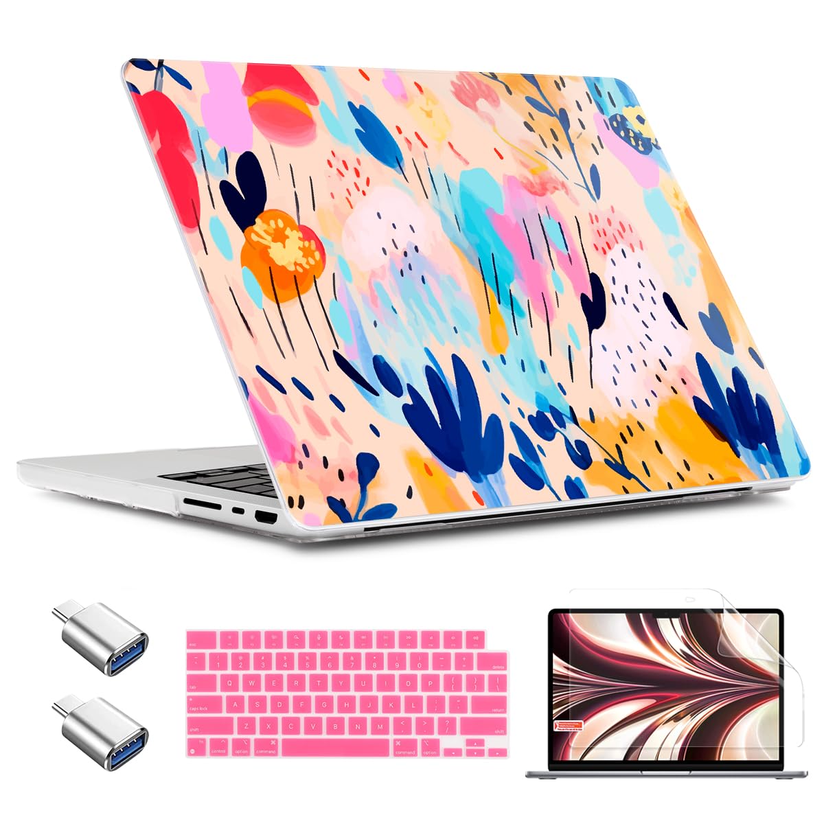 TWOLSKOO For AcBook Pro 14 Inch Case 2022 2021 Release A2442, Frosted