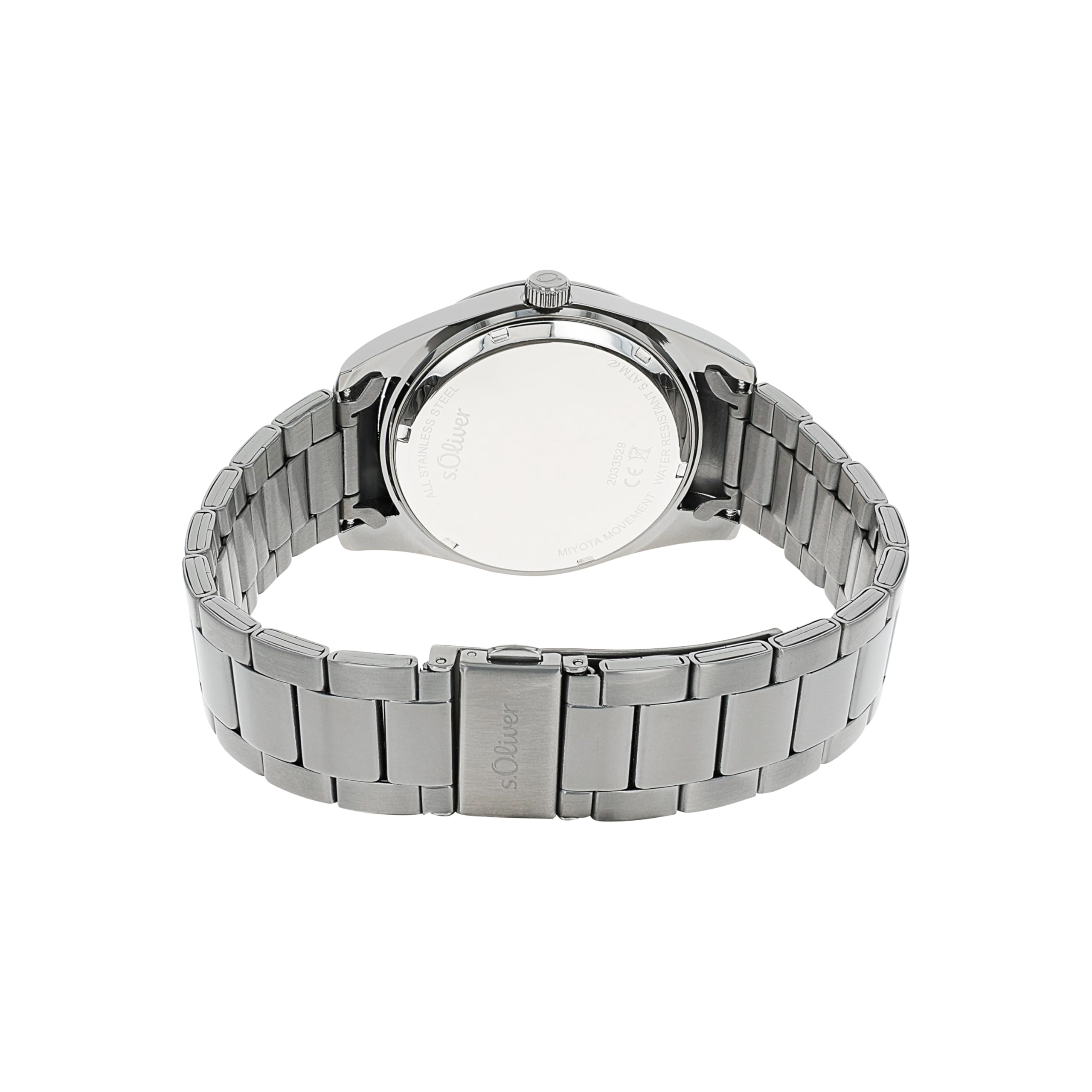 s.Oliver Armbanduhr Herren Quarzuhr Analog, mit Edelstahl Armband