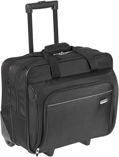 Targus Executive Premium Roller Bag Designed for Business Professional Travel and Commuter Briefcase fit up to 15.6-Inch, Black (TBR003EU)