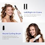 5 en 1 Set de brosse à cheveux pour sèche-cheveux, pince à cheveux avec Air Style Wrap Styler, Négatif Ionic Magic Style Set, Détachable Air Curler pour Volumizer, Straightener, L'essuyage