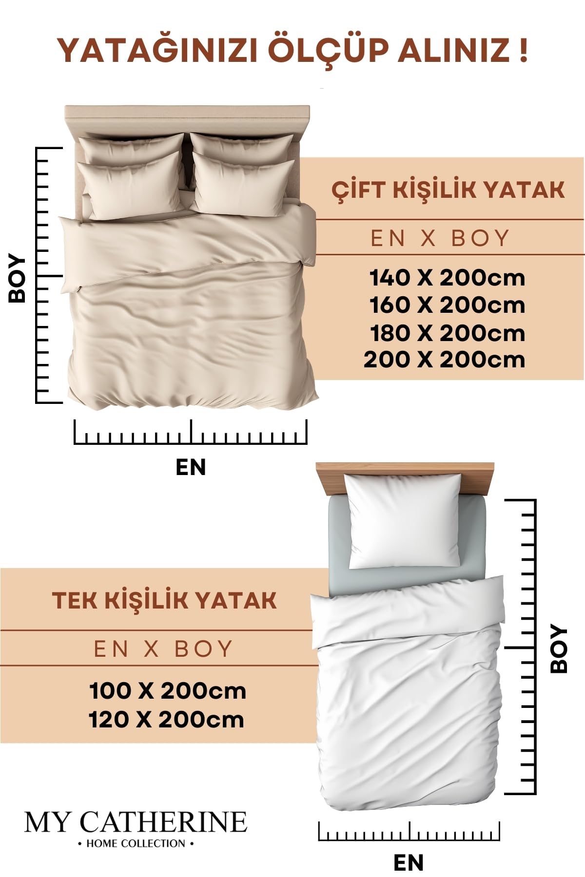 My Catherine Lastikli & Hipoalerjenik Çarşaf |%100 Pamuk Penye Kumaş | Beyaz 100x200, LUXCARSAF