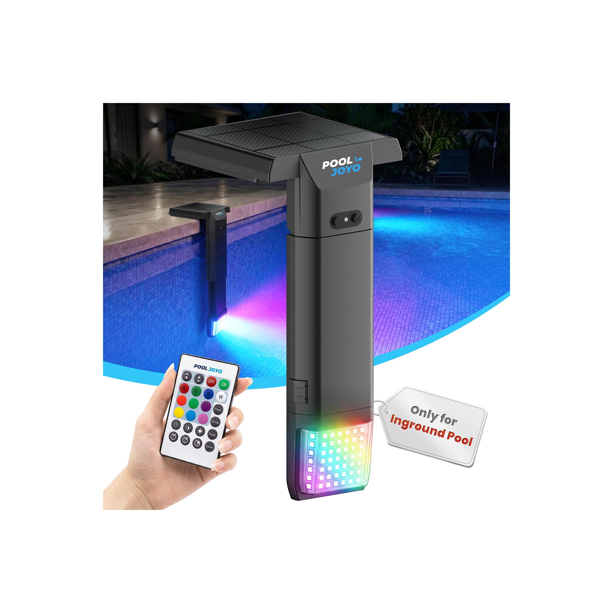 Photo 1 of *** UNCLEAN**Solar Pool Lights Only for Inground Pools with Remote, 56 LEDs Brighter 3-Sided 180° Underwater Glow, 10 Colors 4 Modes, 3 Brightness Levels, IP68 Waterproof?1 Pack?