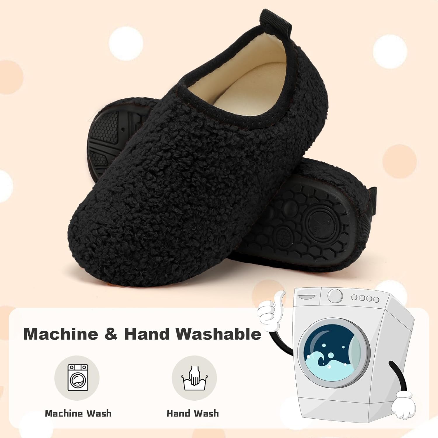 QFH Toddler Slippers Boys Girls Indoor Comfy Slippers Kids Barefoot Walking Shoes with Soft Velvet Lining Winter Warm Sock Shoes - Image 5