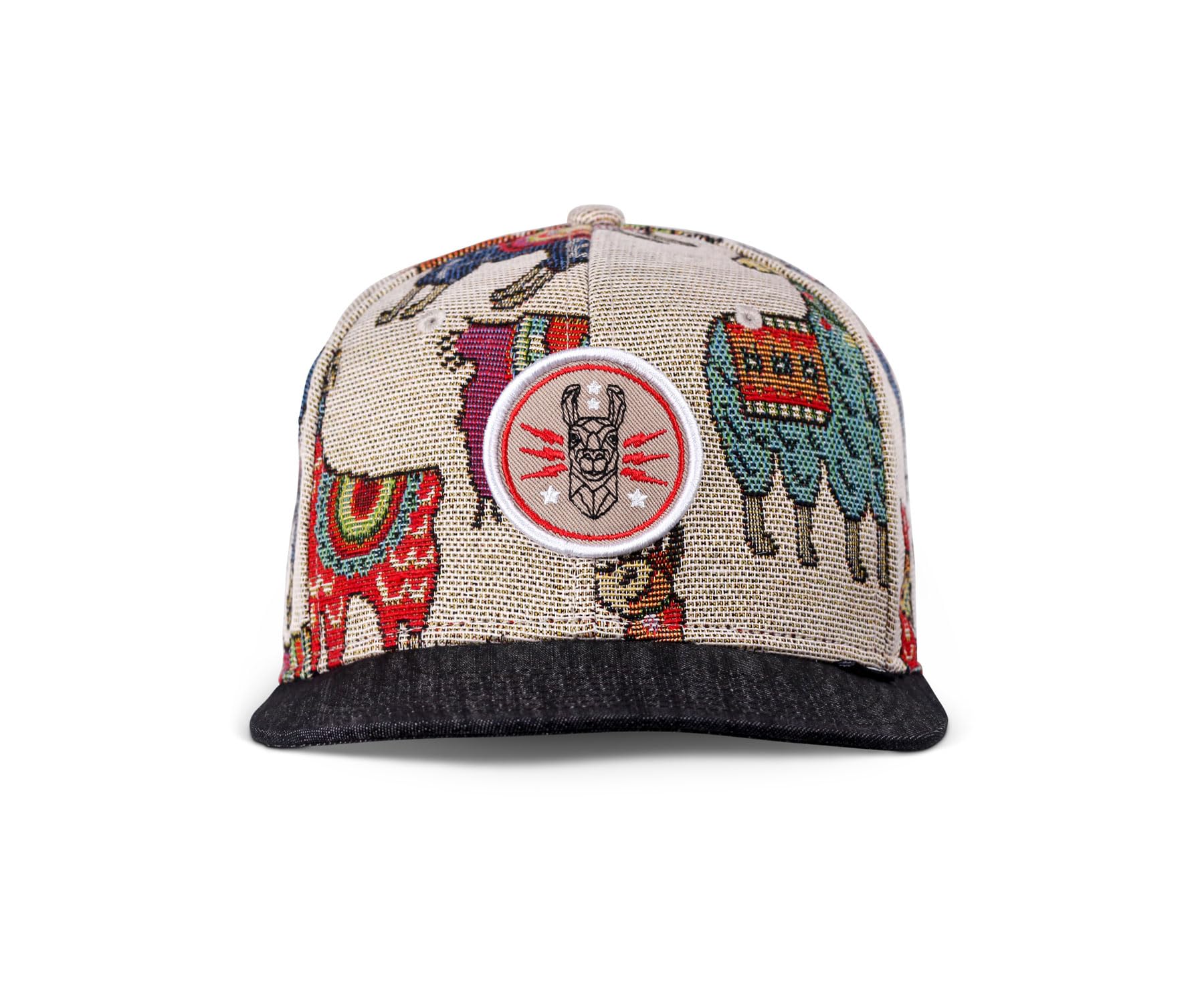 Djinns Lama Linen Beige Noir 6P Casquette Snapback Ajustable