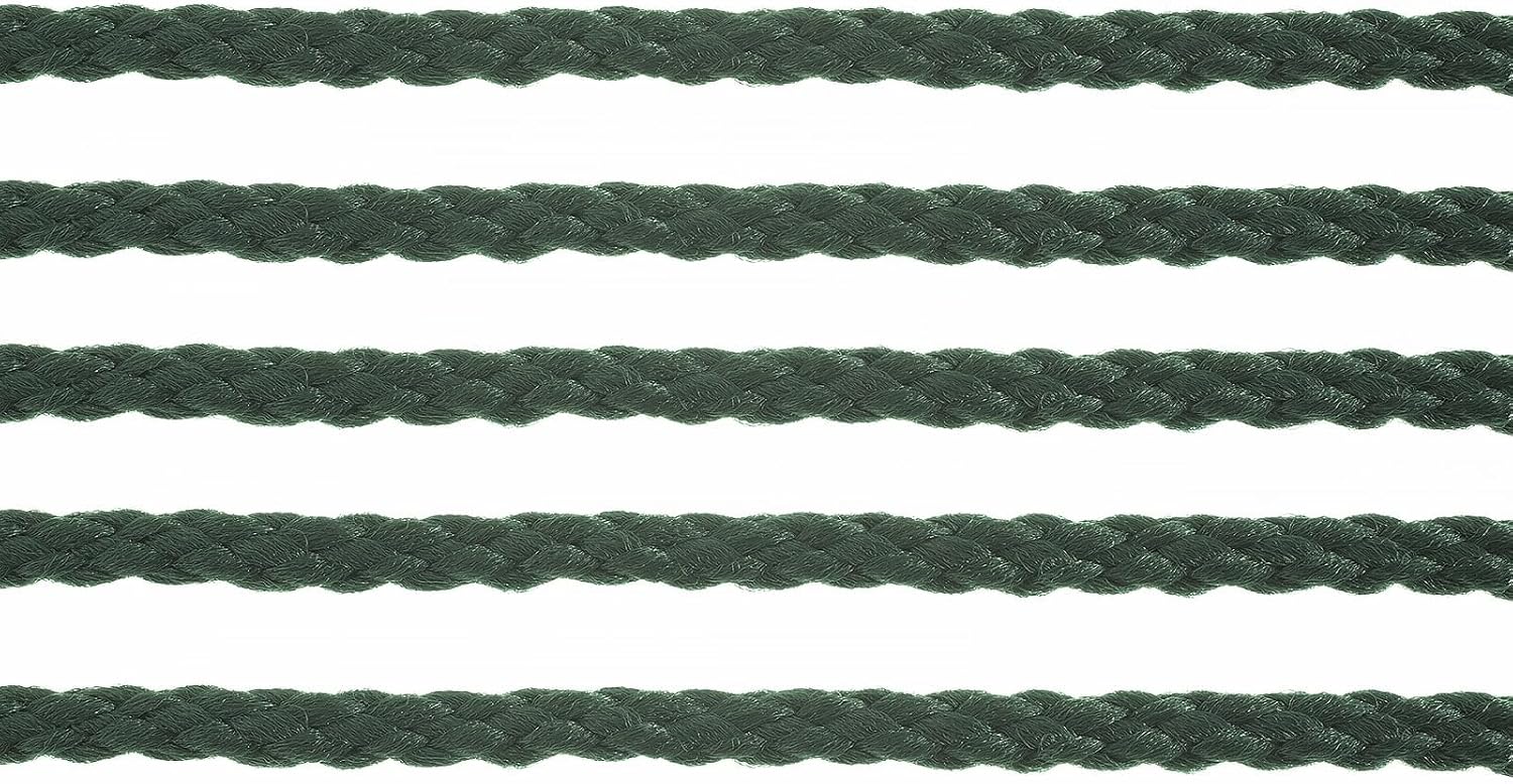 70yards x 6mm John Bead Forest Green Thermoplastic Nylon Braided Macrame Cord for DIY Craft Projects Wall Hanging, Plant Hangers
