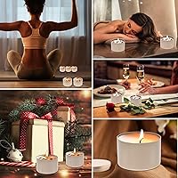 Vista 8 de Candle Tins 4oz, 24-Pack Premium Matte Full Champagne Gold 4 OZ Metal Candle Jars with Lids for Making Candles, Bulk Empty Candle Containers for