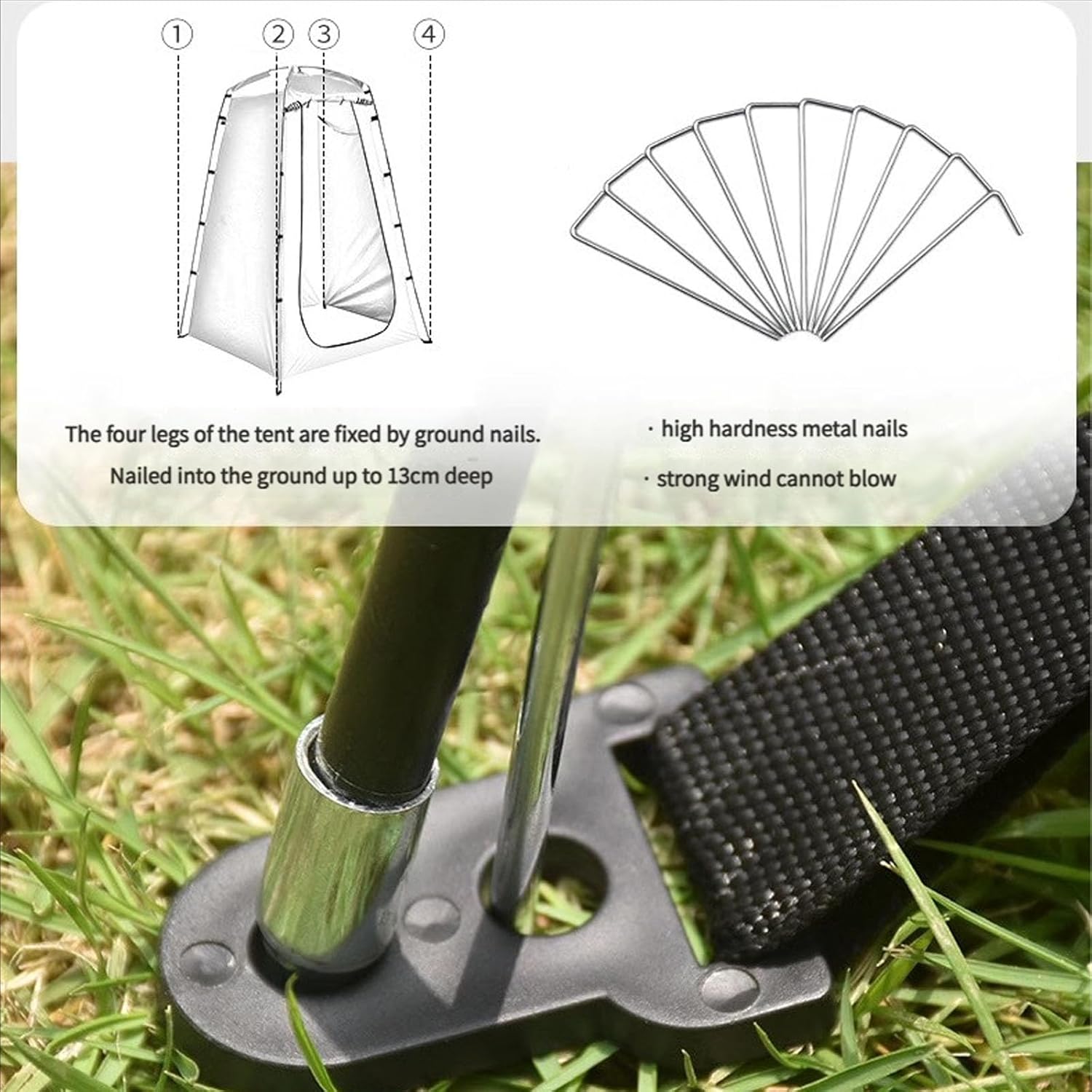 Folding Outdoor Shelter with Ventilated Design Windproofs Structure Easy Fold Mechanism Suitable for Backpackers Multifuntional Small Camping Tent