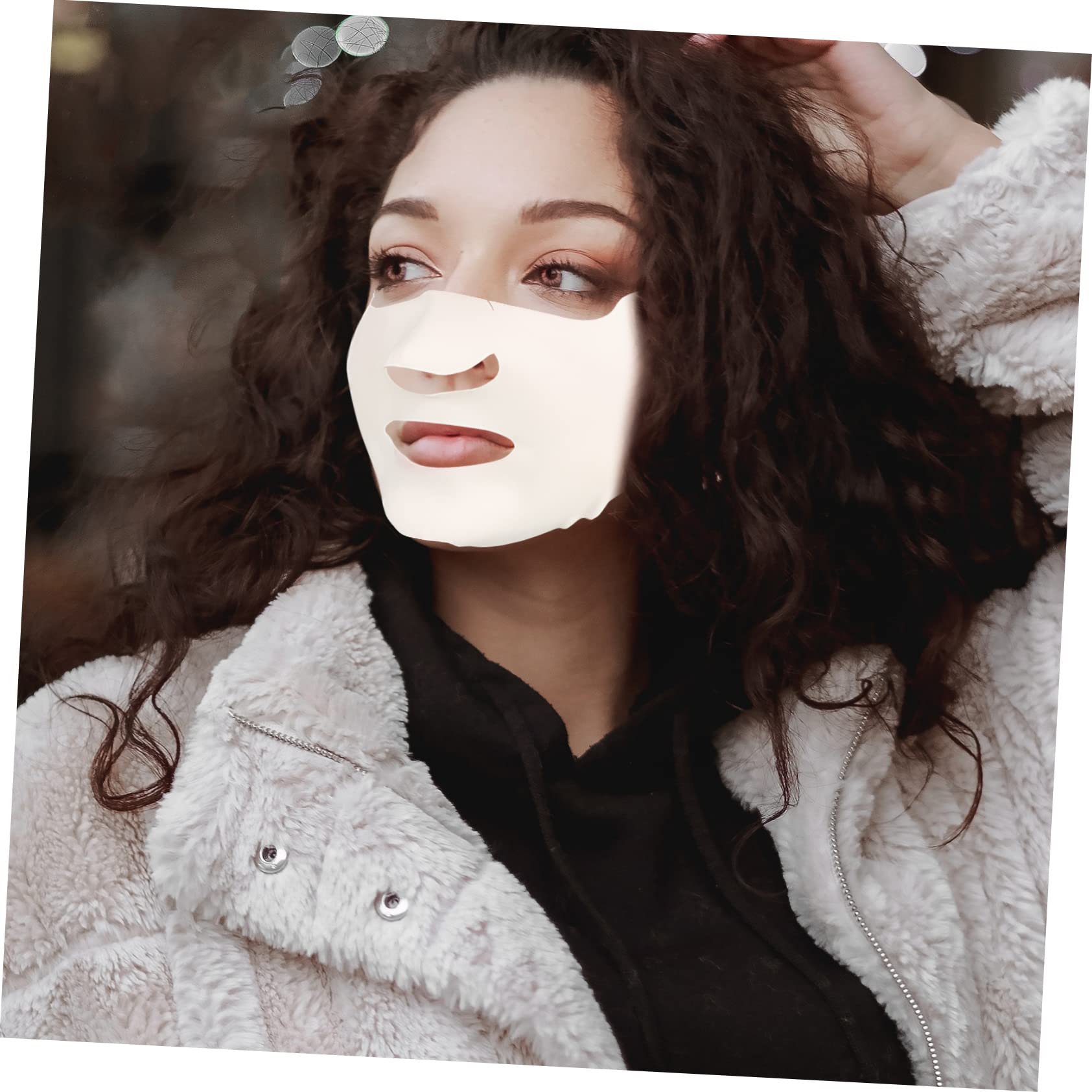 INOOMP 12 Pz Maschera Per Il Viso in Gel Maschera Gel Per Il Viso Copertura Per La Protezione Del Viso Prodotti Skincare Viso Tessuto Elastico Luce Ultravioletta Golf