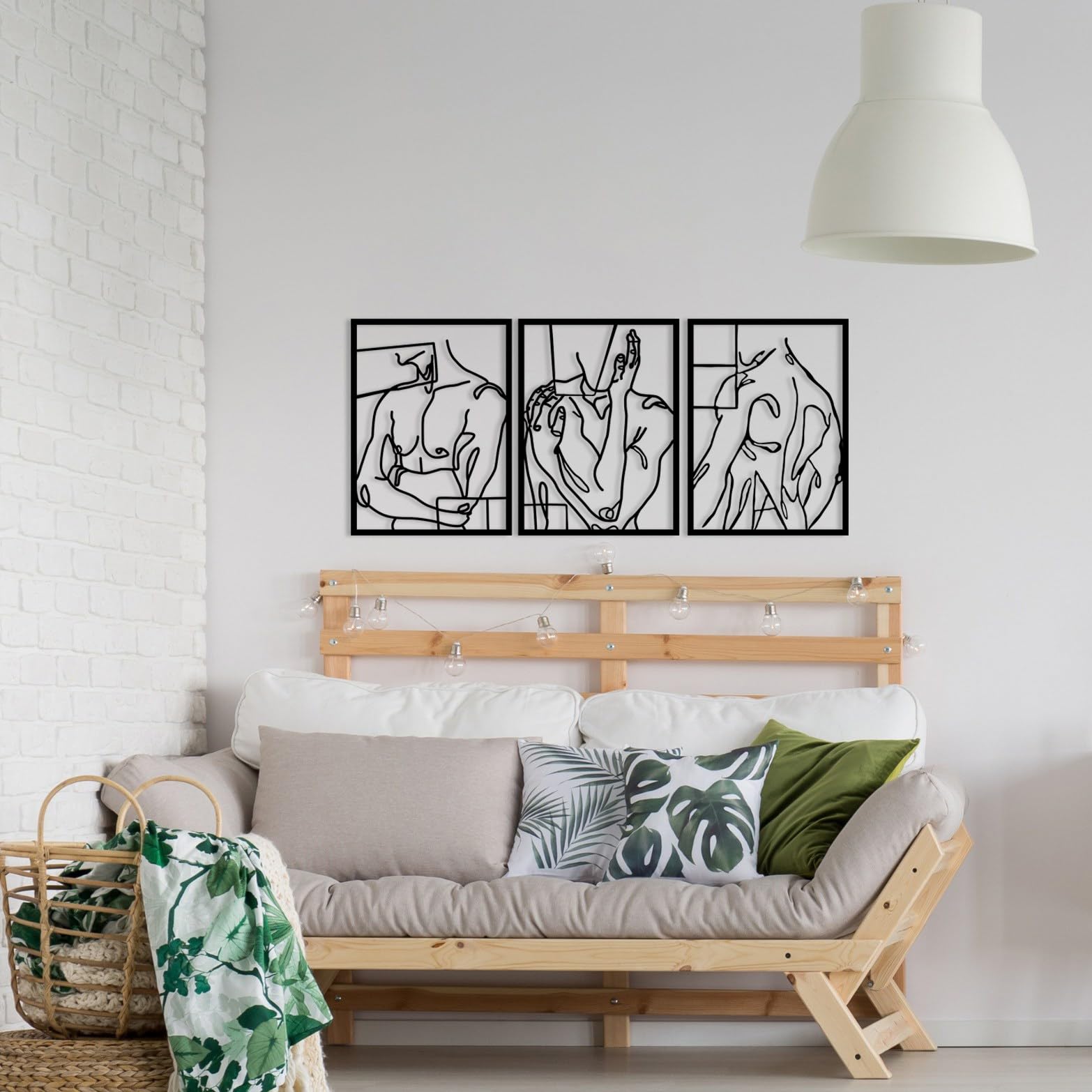 Stylish Black Decorative Metal Wall Accessory, 114 x 50 cm, 100% Metal, 1.2 mm Thickness, Perfect for Modern Home Decor & Art Display