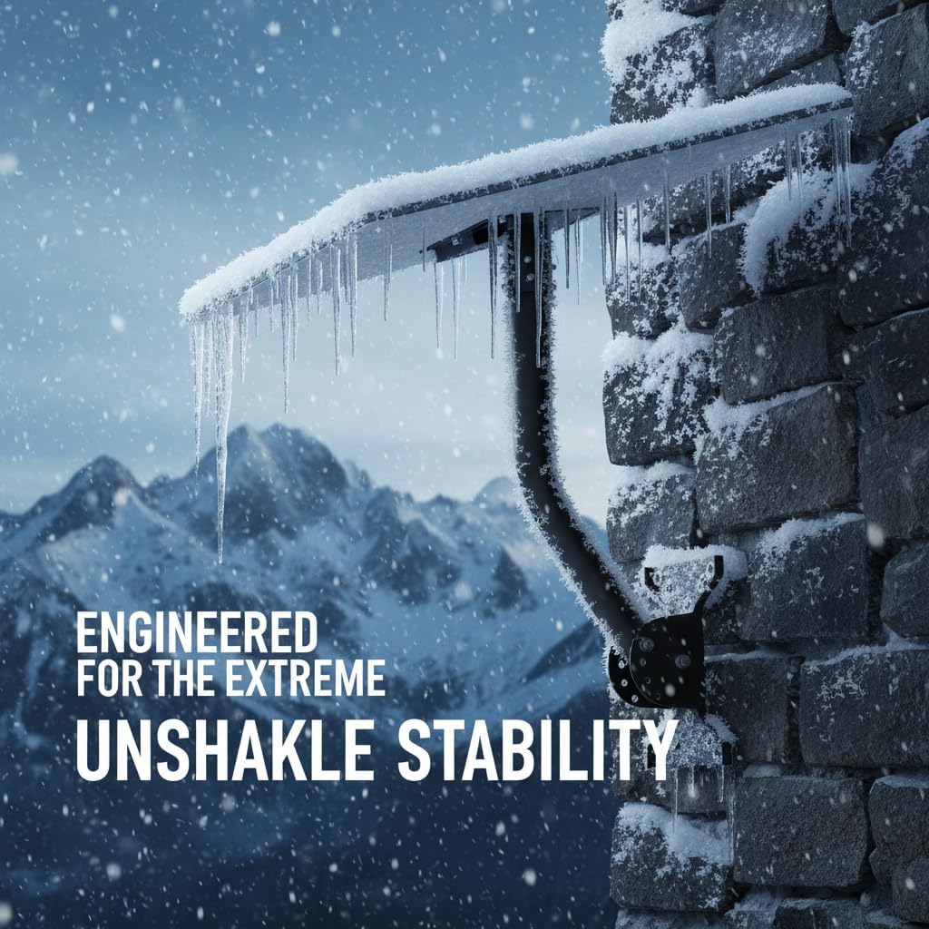 Starlink Gen 3 Mounting Kit for Roof, Pole & Wall Installations, Heavy Duty Adjustable Mounting Bracket with Accessories, Weatherproof Outdoor Satellite Dish Mount (Grey)