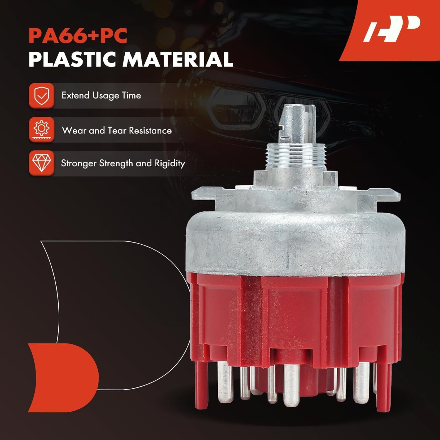 A-Premium Headlight Switch Instrument Panel Headlamp Dimmer Switch Compatible with Porsche 911 1999-2005, Boxster 1997-2004, Without Fog Lights