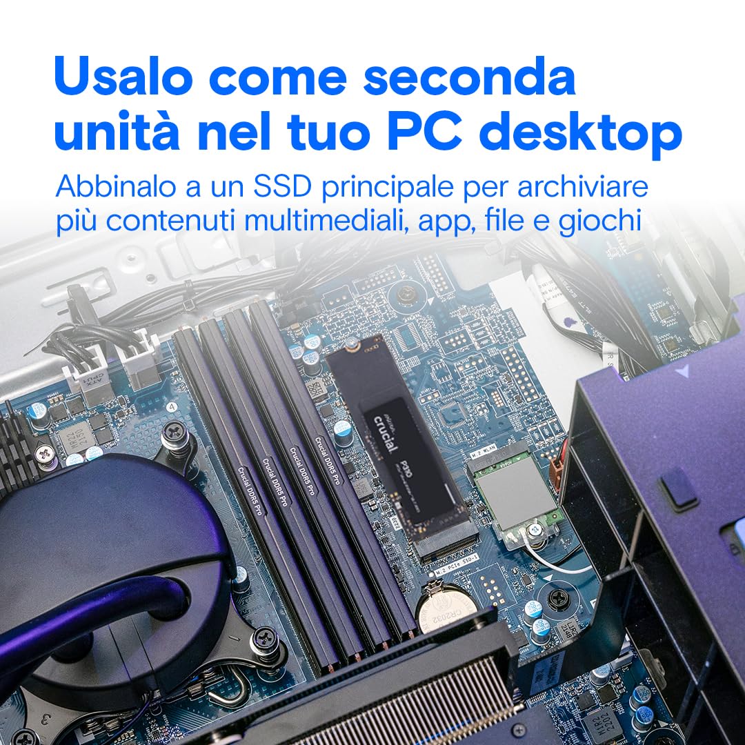 Crucial P310 SSD 4TB PCIe Gen4 NVMe M.2 2280, fino a 7.100 MB/s