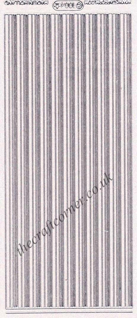 Starform Transparent Glitter Stickers - Silver Line Borders #1004