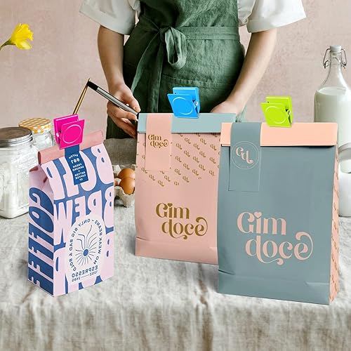 Miniatura 5 de Grtard Paquete de 12 clips magnéticos coloridos, clips magnéticos fuertes para nevera, clips magnéticos de metal para refrigerador, taquilla,