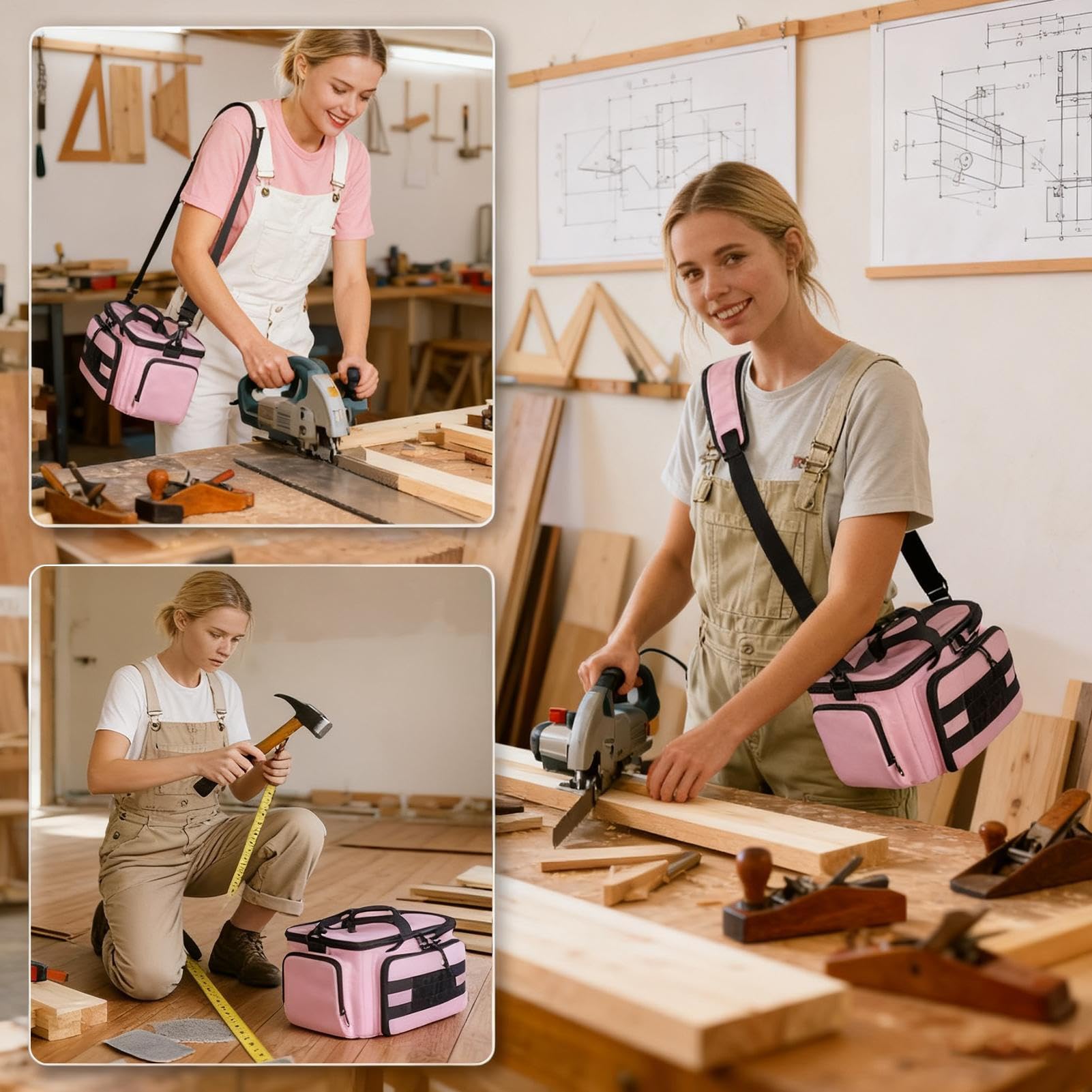 Bolsa De Herramientas Bolsa De Transporte Con Cremallera Y Correa Ajustable