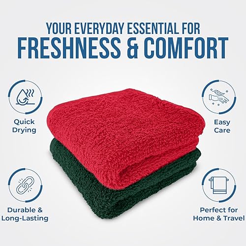 Miniatura 319 de DAN RIVER Juego de 4 toallas de baño, 27 x 54 pulgadas, 100% algodón, más grandes y ligeras, de secado rápido, súper suaves y absorbentes, toallas