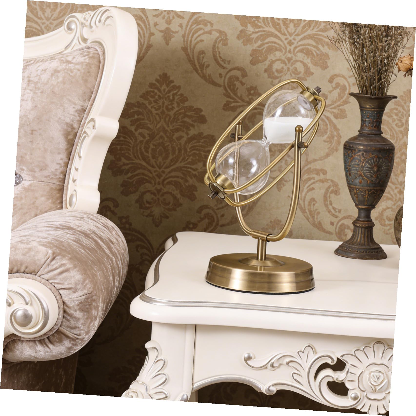 Reloj de Arena Rellenable para Bodas Vintage Rotación 360°