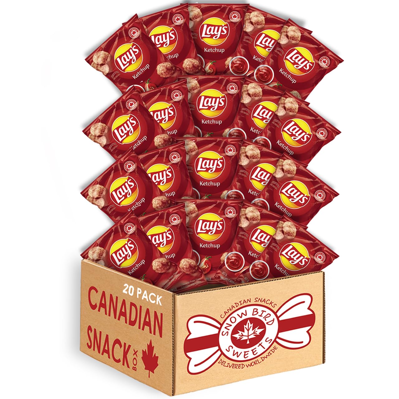Buy Lays ketchup chips 20 Pack Minis (40g each) ketchup lays chips