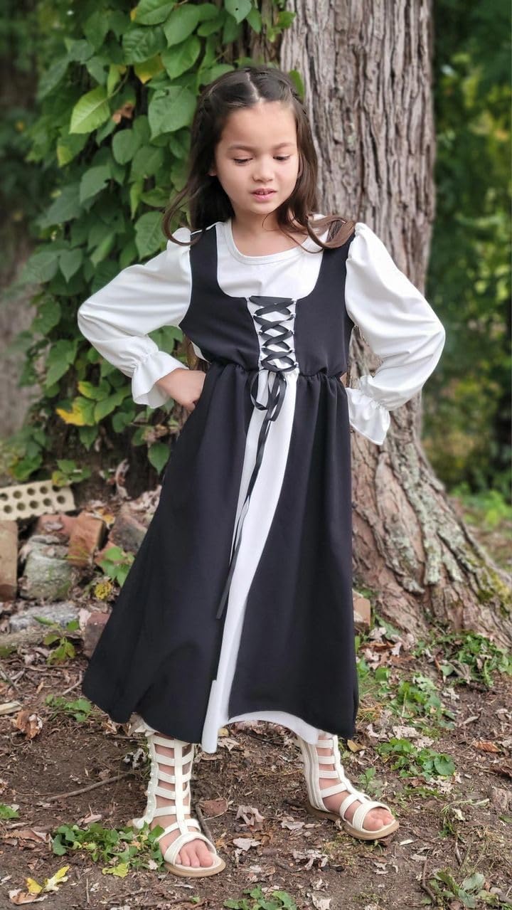 HIHA Girls Renaissance Dress Medieval Princess Dresses Size 4-12 - Image 3