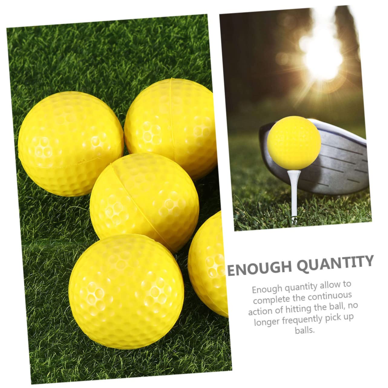 BCOATH 12pcs Lightweight Golfing Practice Balls for Training for Swing Chip Putt Exercises for Adults Golfing Practice