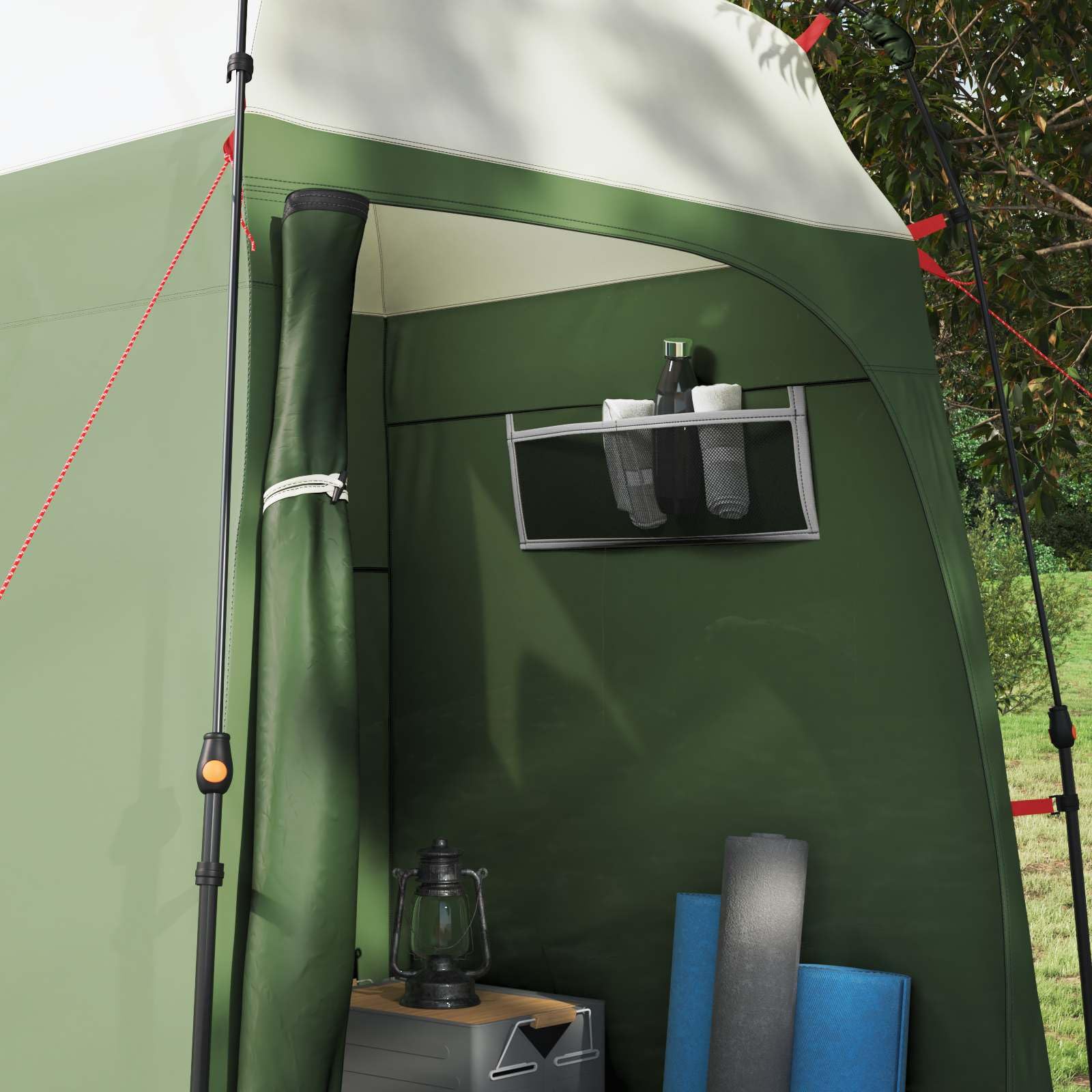 Tente instantanée pour personnes avec fermeture rapide, vert, 160 x 160 x, pliable, coupe-vent et imperméable, camping, extérieur, trekking, festival, tente dôme légère avec poteaux et