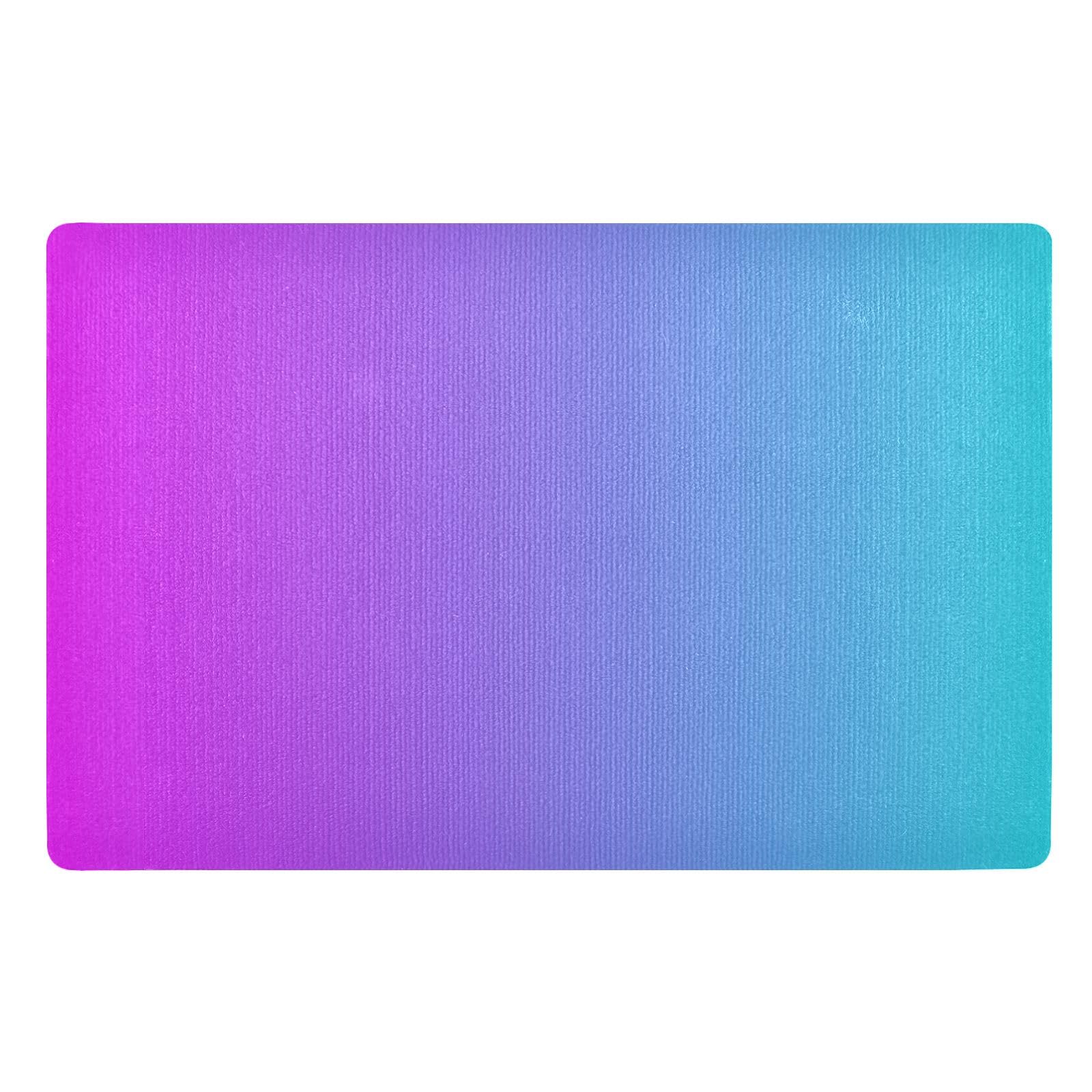 Blue Purple Gradient Door Mat Outside Entrance Indoor Doormat for Entryway Floor Carpet Mat Washable Non Slip for Entryway, Entrance, Yard, Floor, Patio, 32" x 20"