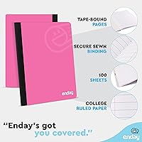 Vista 3 de Enday Cuadernos de composición con rayas universitarias, cuaderno de composición de tapa dura, libros de composición rayados de alta calidad