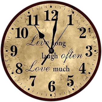 Geneva Live Laugh Love Metal Wall Clocks photo Geneva Live Laugh Love Metal Wall Clocks