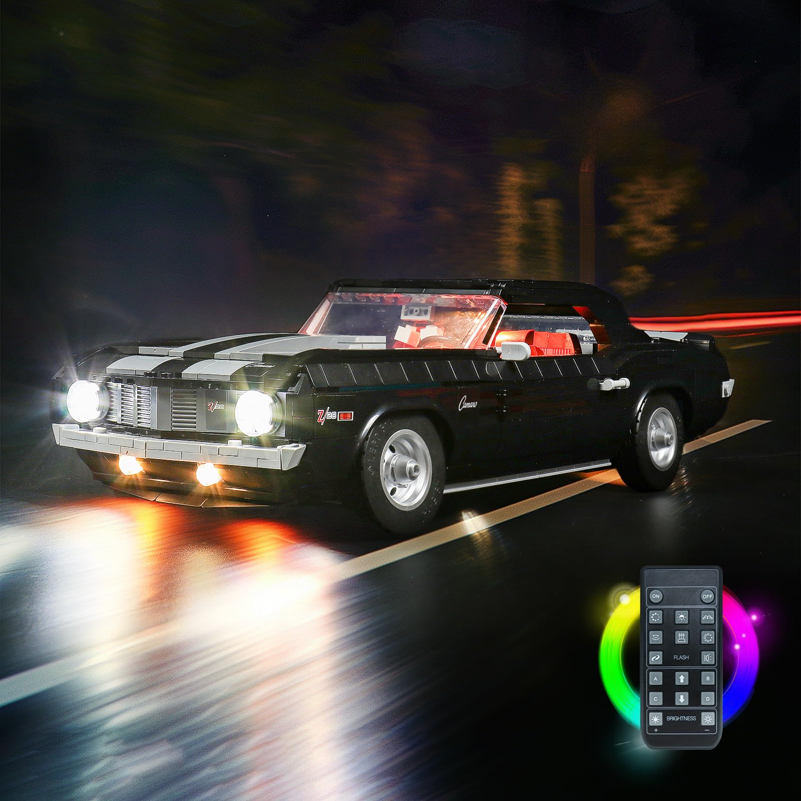 BRICKSHINING LED Lighting Compatible with Lego Chevrolet Camaro Z28 10304, Light Kit Compatible with Lego 10304, Giving Light to Model, NOT Included