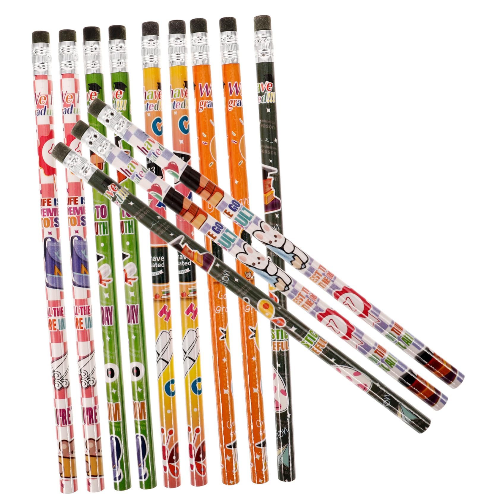 Abaodam 12 Piezas Lápices con temas de graduación. regalo de papelería de graduación lapices para niños cuadros infantiles lapices infantiles lápiz para estudiantes lápiz de graduación