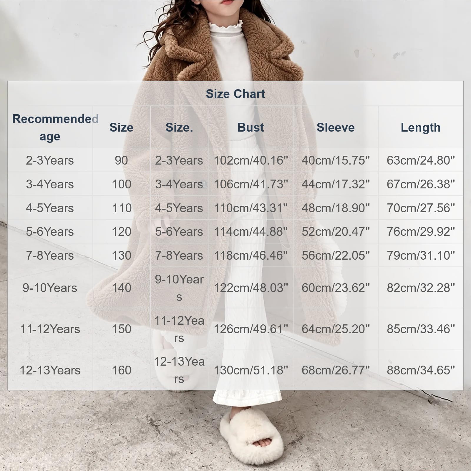 duxyoz Mädchen Fleecejacke Kinder Sherpa Lange Wintermäntel Kunstfell