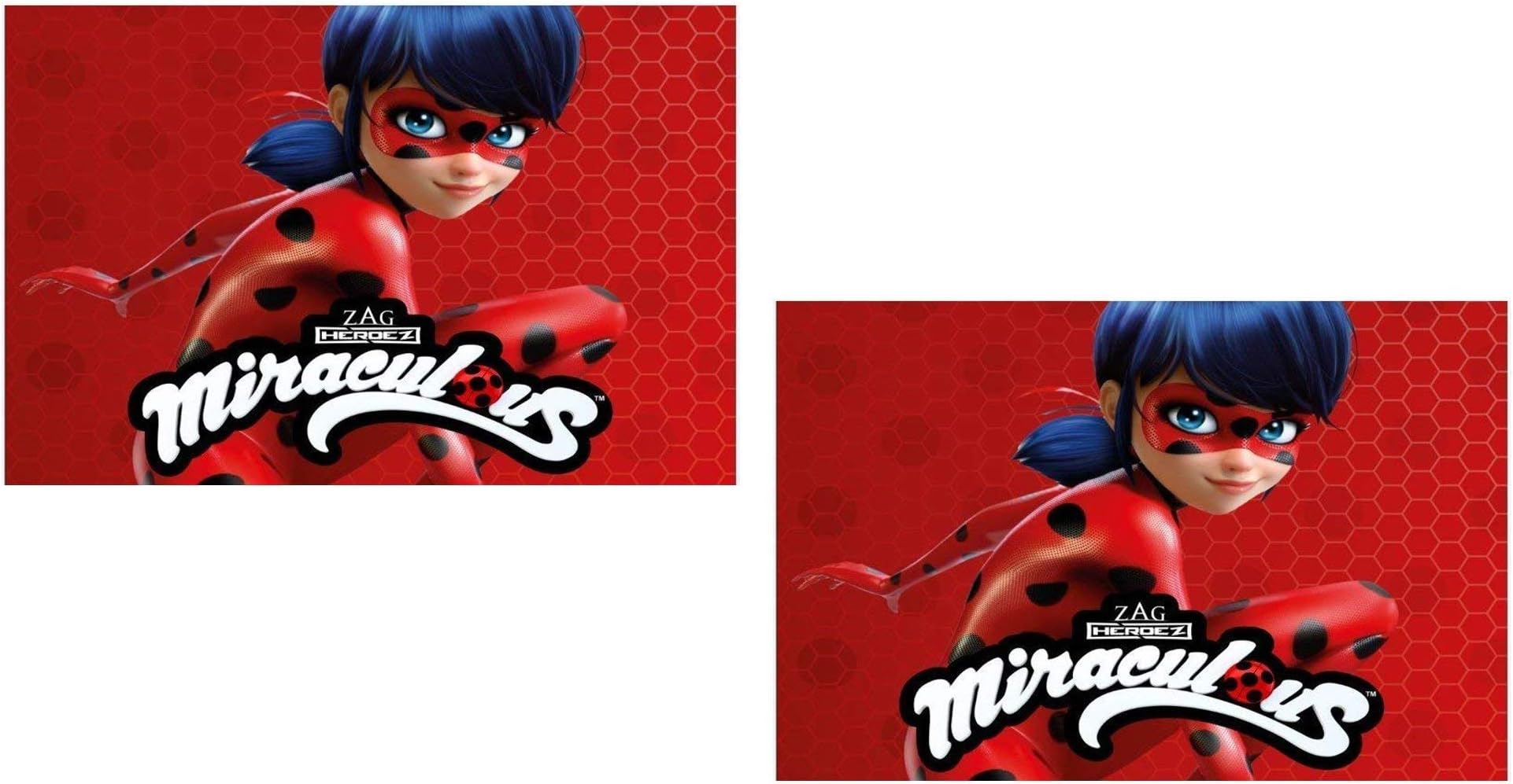 Miraculous Lady Bug – Set of 2 Gästetüch/Hand Wipe/Wipe/Seiftüch/Flannels/Face Cloths 30 x 40 cm