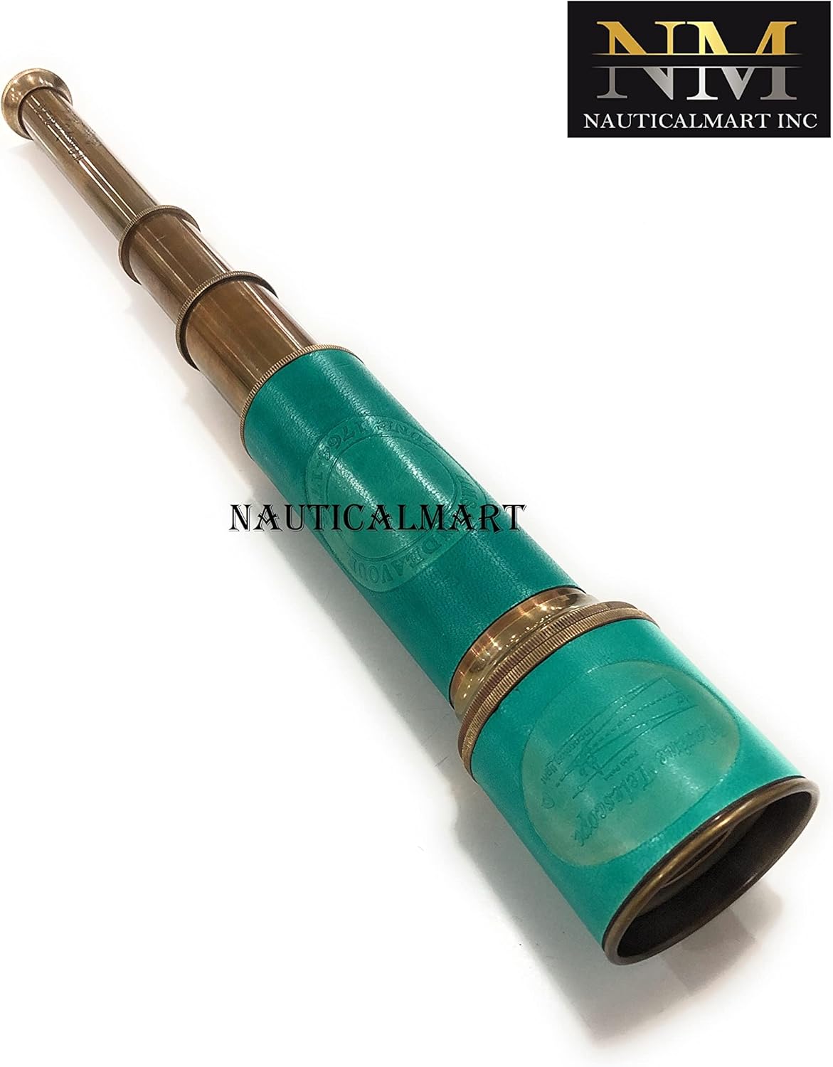 18 Inch Brass Ship Captain Telescope Engraved HMS Endeavour Marine Telescopes Functional Vintage Handcrafted Collapsible Pirate Spyglass Gifting for Travellers Adventure Enthusiasts