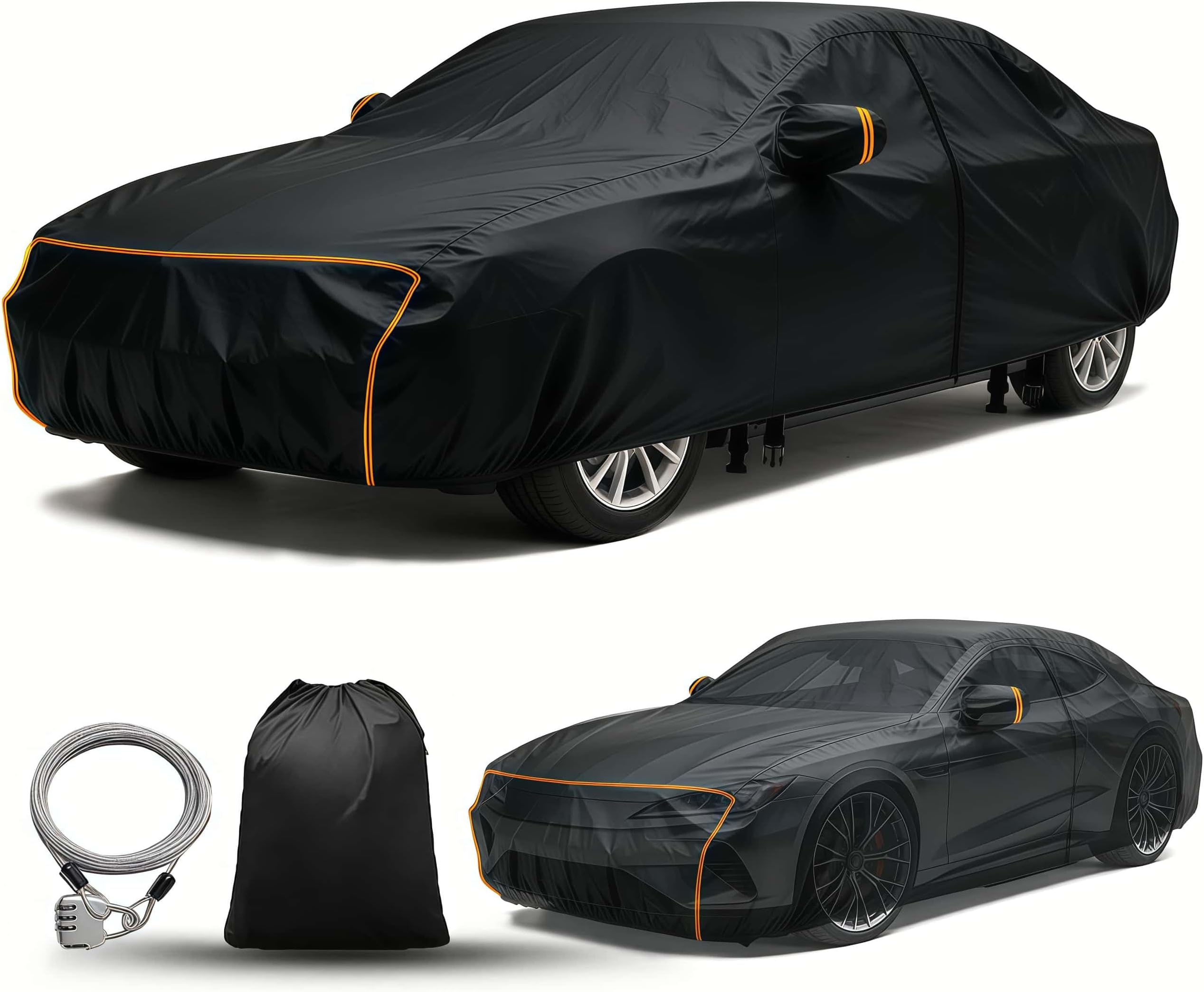 Winter Antifreeze Car Cover for Cadillac Escalade 2015-2020,Anti-Snow Full Car Covers Windproof Scratch Resistant All Weather Garage UV Protection