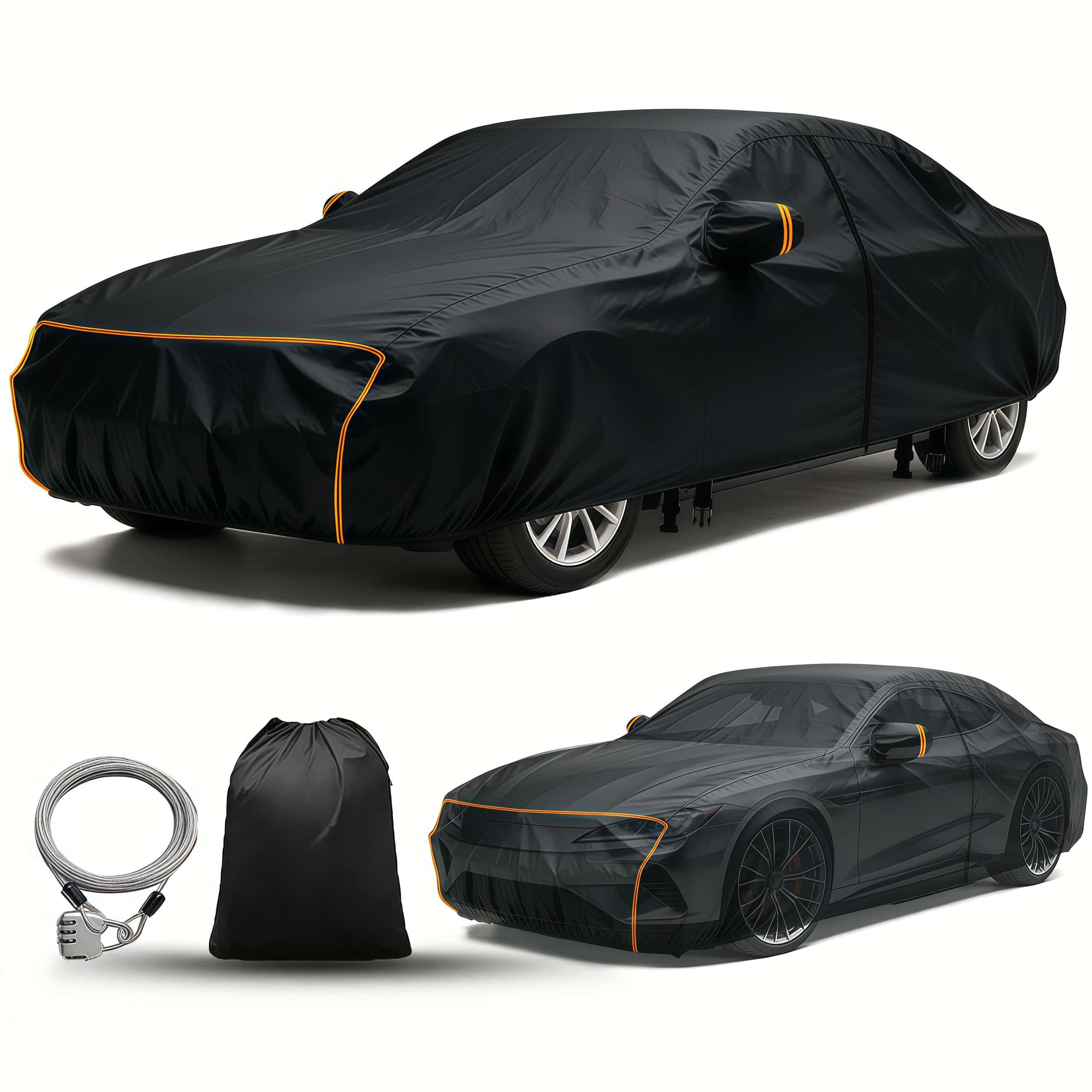 Custom Car Tarpaulin Car Cover Custom Fit for Aston Martin One 77 2011 丨Waterproof Car Cover All Weather Snow Scratch Resistant Outdoor UV Protection with Driver Door Zipper