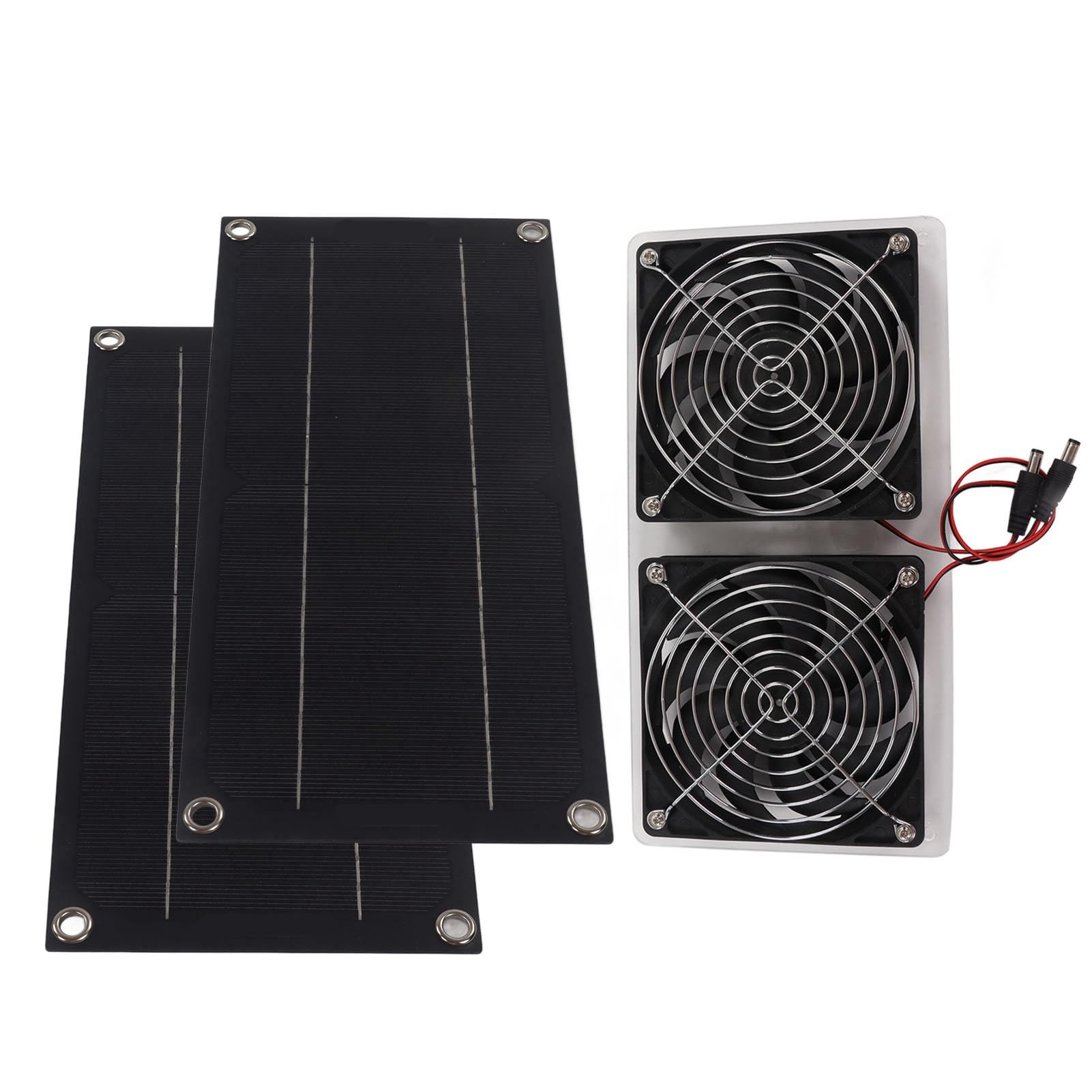 Kit di ventola a pannello solare, estrattore solare durevole, impermeabile, per serre, capannoni, 100 W, 12 V (doppio pannello)