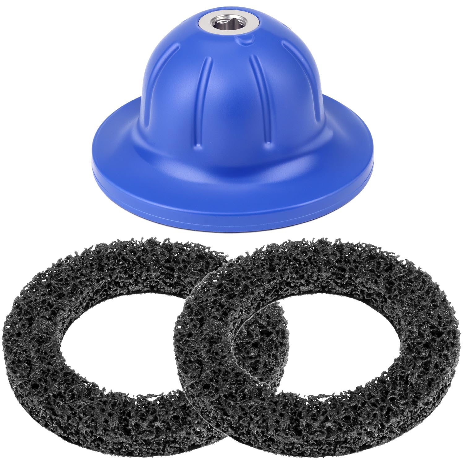 QWORK® Amoladora de Cubos de Rueda para Autos con Disco abrasivo de Repuesto, Ø90-150 mm – Compatible con Llave de Impacto y Taladro inalámbrico
