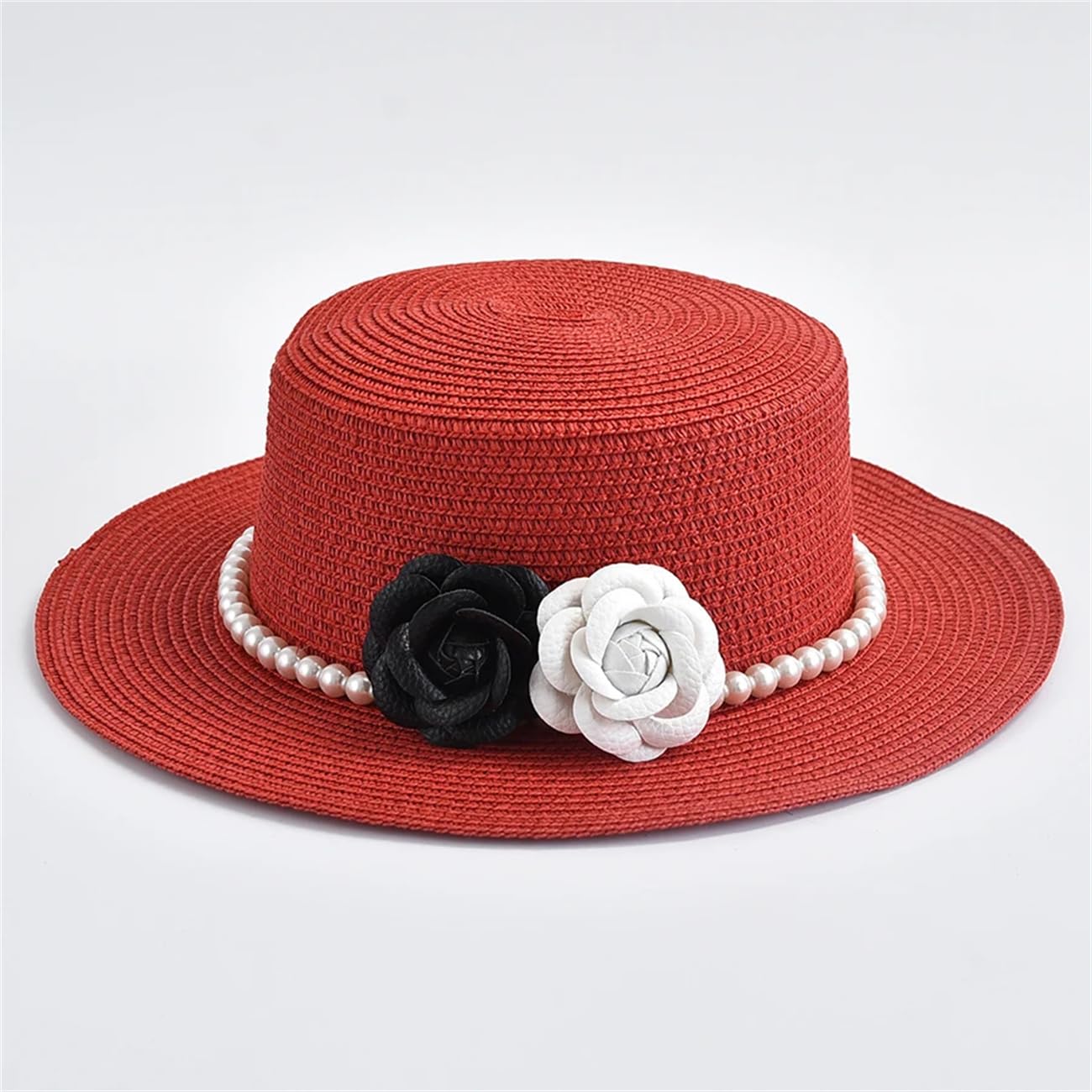 Cappelli di paglia da donna, stile francese, elegante, per vacanze, barca, estate, piatto, spiaggia, sole